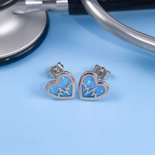 Load image into Gallery viewer, Opal Heartbeat Studs Earrings