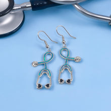 Load image into Gallery viewer, Opal Stethoscope Hook Earrings