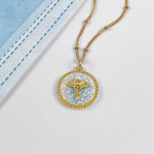 Load image into Gallery viewer, White Opal Caduceus Necklace