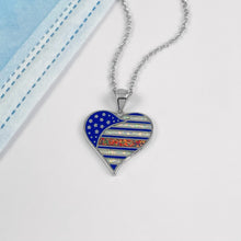Load image into Gallery viewer, Opal Red Bar Heart Necklace