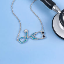 Load image into Gallery viewer, Opal Stethoscope Necklace