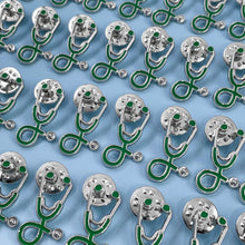 Load image into Gallery viewer, 25pc Green Stethoscope Pin Pack