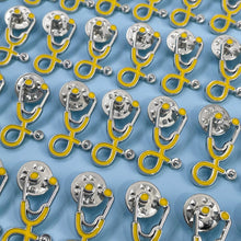 Load image into Gallery viewer, 25pc Yellow Stethoscope Pin Pack