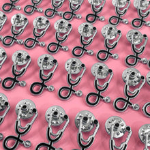 Load image into Gallery viewer, 25pc Black Stethoscope Pin Pack