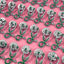 Load image into Gallery viewer, 25pc Green Stethoscope Pin Pack