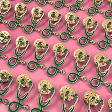 Load image into Gallery viewer, 25pc Green/Gold Stethoscope Pin Pack