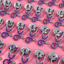 Load image into Gallery viewer, 25pc Purple Stethoscope Pin Pack