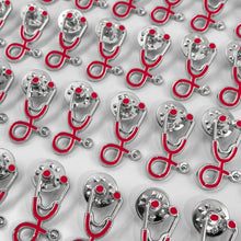 Load image into Gallery viewer, 25pc Purple Stethoscope Pin Pack