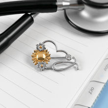 Load image into Gallery viewer, Adorable Sunflower Heart Pin