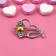Load image into Gallery viewer, Adorable Sunflower Heart Pin