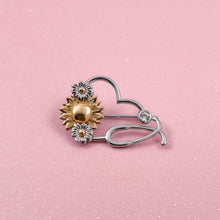 Load image into Gallery viewer, Adorable Sunflower Heart Pin