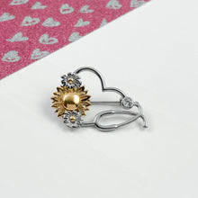 Load image into Gallery viewer, Adorable Sunflower Heart Pin