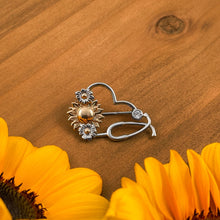 Load image into Gallery viewer, Adorable Sunflower Heart Pin