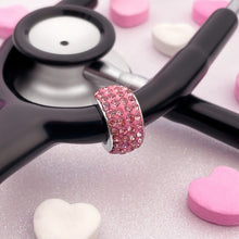 Load image into Gallery viewer, Pink Bedazzled Stethoscope Charm