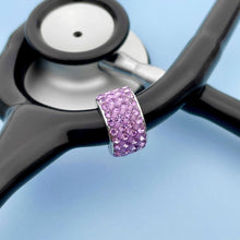 Load image into Gallery viewer, Purple Bedazzled Stethoscope Charm