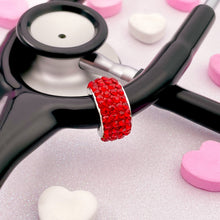 Load image into Gallery viewer, Red Bedazzled Stethoscope Charm