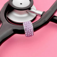 Load image into Gallery viewer, Purple Bedazzled Stethoscope Charm