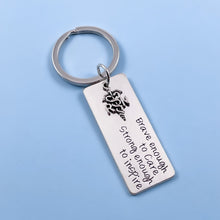 Load image into Gallery viewer, Brave Enough Keychain