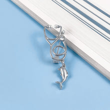 Load image into Gallery viewer, Silver Dainty Dolphin Stethoscope Pin