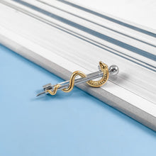 Load image into Gallery viewer, Dainty Rod of Asclepius Pin