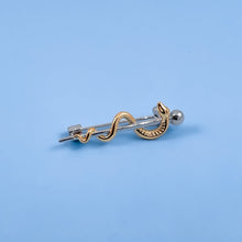 Load image into Gallery viewer, Dainty Rod of Asclepius Pin