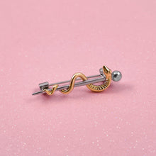 Load image into Gallery viewer, Dainty Rod of Asclepius Pin