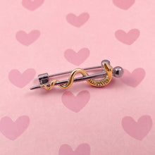 Load image into Gallery viewer, Dainty Rod of Asclepius Pin