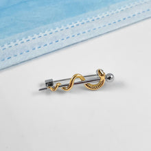Load image into Gallery viewer, Dainty Rod of Asclepius Pin