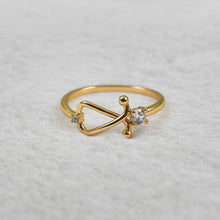 Load image into Gallery viewer, Gold Dainty Stethoscope Ring