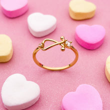 Load image into Gallery viewer, Gold Dainty Stethoscope Ring
