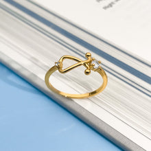 Load image into Gallery viewer, Gold Dainty Stethoscope Ring