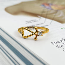 Load image into Gallery viewer, Gold Dainty Stethoscope Ring