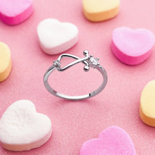Load image into Gallery viewer, Silver Dainty Stethoscope Ring