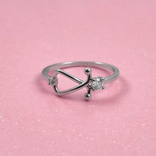 Load image into Gallery viewer, Silver Dainty Stethoscope Ring