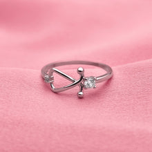Load image into Gallery viewer, Silver Dainty Stethoscope Ring