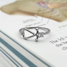 Load image into Gallery viewer, Silver Dainty Stethoscope Ring