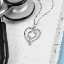 Load image into Gallery viewer, Heart Stethoscope Necklace
