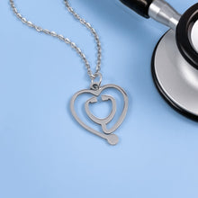 Load image into Gallery viewer, Heart Stethoscope Necklace