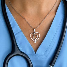 Load image into Gallery viewer, Heart Stethoscope Necklace