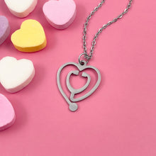 Load image into Gallery viewer, Heart Stethoscope Necklace