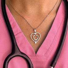 Load image into Gallery viewer, Heart Stethoscope Necklace

