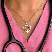 Load image into Gallery viewer, Heart Stethoscope Necklace