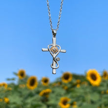 Load image into Gallery viewer, Holy Sunflower Cross Necklace