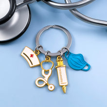 Load image into Gallery viewer, Blue Nurse's Essentials Keychain