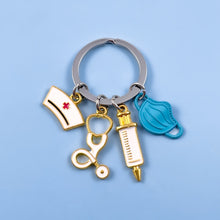 Load image into Gallery viewer, Blue Nurse's Essentials Keychain