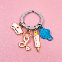 Load image into Gallery viewer, Blue Nurse's Essentials Keychain