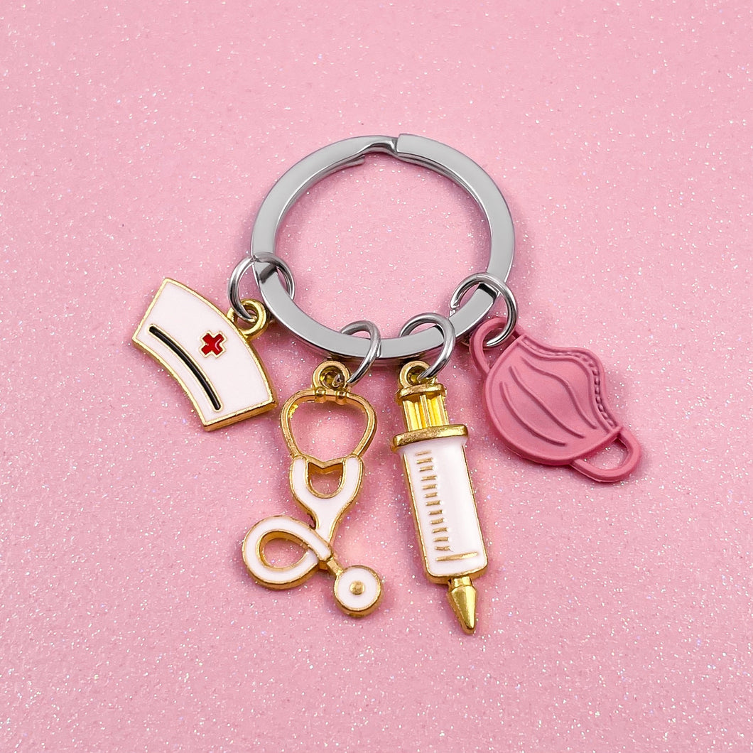 Pink Nurse's Essentials Keychain