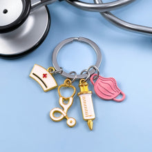 Load image into Gallery viewer, Pink Nurse's Essentials Keychain