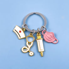 Load image into Gallery viewer, Pink Nurse's Essentials Keychain