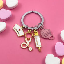 Load image into Gallery viewer, Pink Nurse's Essentials Keychain